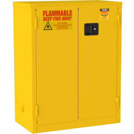 Global Industrial&#153; Flammable Cabinet Manual Close Double Door 28 Gallon 34""Wx18""Dx44""H
