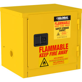 Global Industrial&#153; Flammable Cabinet Self Close Single Door 6 Gallon 23""Wx18""Dx22""H