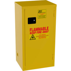 Jamco Narrow Flammable Liquid Storage Cabinet Manual Close Door 18 Gal. Cap. 23""W x 18""D x 44""H