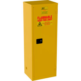 Jamco Narrow Flammable Liquid Storage Cabinet Manual Close Door 24 Gal. Cap. 23""W x 18""D x 65""H