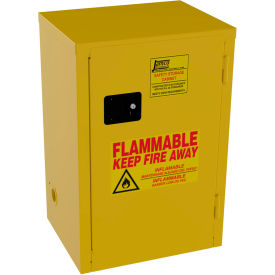 Jamco Narrow Flammable Liquid Storage Cabinet Self Close Door 12 Gal. Capacity 23""W x 18""D x 35""H