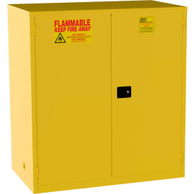 Jamco Flammable Liquid Storage Cabinet Manual Close Door 120 Gallon Capacity 59""W x 34""D x 65""H
