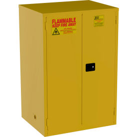 Jamco Flammable Liquid Storage Cabinet Manual Close Door 90 Gallon Capacity 43""W x 34""D x 65""H