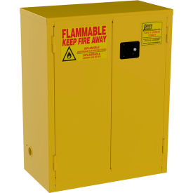 Jamco Flammable Liquid Storage Cabinet Self Close Door 28 Gallon Capacity 34""W x 18""D x 44""H