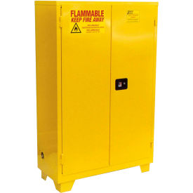 Jamco Forkliftable Flammable Liquid Storage Cabinet Self Close Door 90 Gal Cap 43""W x 34""D x 70""H