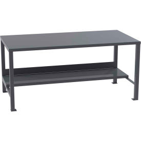 Jamco UA472GP Fixed Height Welded Steel Workbench - Lower Shelf - 72""W x 36""D x 34""H