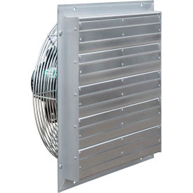J&D Manufacturing 24"" ES Shutter Fan W/ 10' Power Cord 1/2 HP Single Phase