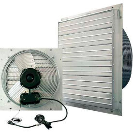 J&D Manufacturing 16"" ES Shutter Fan W/ 9' Power Cord 1/10 HP Single Phase