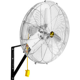 Jan Fan&#174; 20"" Wall Or Ceiling Mount Fan w/ Drop Cord Switch 2 Speed Silver