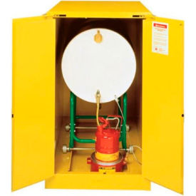 Justrite&#174; Drum Cabinet 55 Gal Capacity Horizontal Self Close Flammable W/ Cradle Track