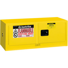Justrite&#174; Flammable Cabinet Manual Close Double Door 12 Gallon Capacity 43""W x 18""D x 18""H