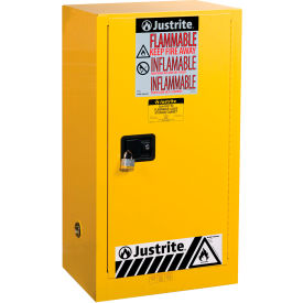 Justrite&#174; Flammable Cabinet Self Close Single Door 15 Gallon Cap. 23-1/4""W x 18""D x 44""H