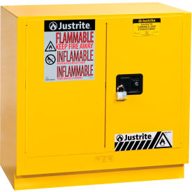 Justrite&#174; Flammable Cabinet Manual Close Double Door 22 Gallon Capacity 35""W x 22""D x 35""H