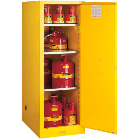 Justrite&#174; Flammable Cabinet Self Close Single Door 54 Gal. Capacity 23-1/4""W x 34""D x 65""H