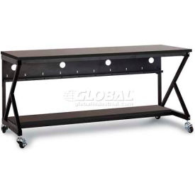 Kendall Howard&#153; 72"" Performance 400 Series LAN Station with Half Bottom Shelf African Mahogany