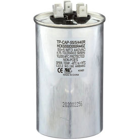 Tradepro&#174; Run Capacitor 55 + 5 MFD 440V Round