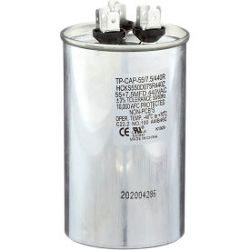 Tradepro&#174; Run Capacitor 55 + 7.5 MFD 440V Round