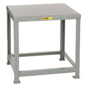 Little Giant&#174; Stationary Machine Table W/ Angled Leg Steel Square Edge 60""Wx30""Dx30""H Gray