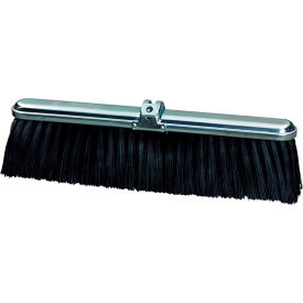 Milwaukee Dustless 14""W Push Broom Head with Heavy-Duty Polypropylene Bristles