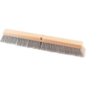 Milwaukee Dustless 18""W Perma Poly Push Broom Head with Flagged Styrene Bristles