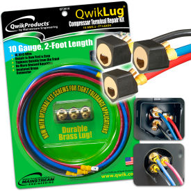 Qwik Products 3 Terminal Repair Lugs QT2810 - 10 AWG 2' Leads With Nut
