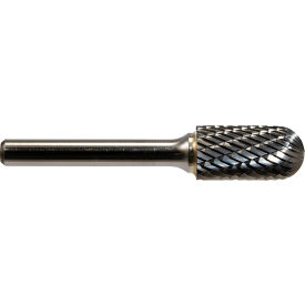 Global Industrial Radius Cylindrical Bur Double Cut 7""L x 1/4"" Shank Dia. 5/8"" Cut Dia.