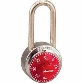 Master Lock&#174; No. 1502LHRED General Security Combo Padlock LH Shackle - Red Dial