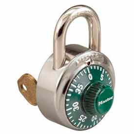 Master Lock&#174; No. 1525GRN General Security Combo Padlock - Key Control - Green dial
