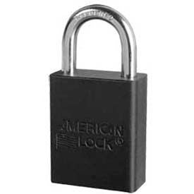 American Lock&#174; No. A1105BLK Solid Aluminum Rectangular Padlock - Black