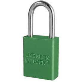 American Lock&#174; No. A1106GRN Solid Aluminum Rectangular Padlock - Green