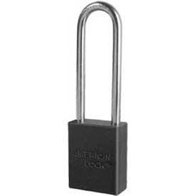 American Lock&#174; No. A1107BLK Solid Aluminum Rectangular Padlock - Black