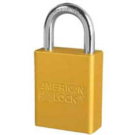 American Lock&#174; No. A1165YLW Solid Aluminum Rectangular Padlock - Yellow