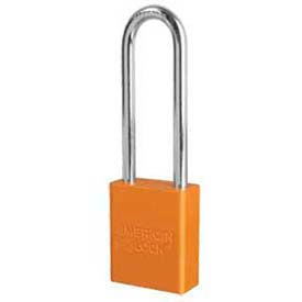 American Lock&#174; No. A1167ORJ Solid Aluminum Rectangular Padlock - Orange