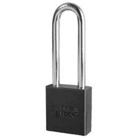 American Lock&#174; No. A1207BLK Solid Aluminum Rectangular Padlock - Black