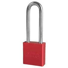 American Lock&#174; No. A1207RED Solid Aluminum Rectangular Padlock - Red