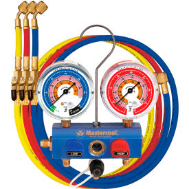 Mastercool&#174; 2 And 3 Way Aluminum Manifold With 3-1/8"" Gauge Set