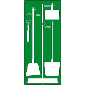 National Marker Janitorial Shadow Board Green on White General Purpose Composite - SB104ACP