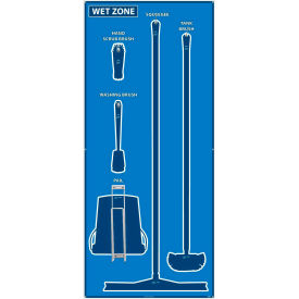 National Marker Wet Zone Shadow Board Blue/Blue68 X 30 ACP Aluminum Composite Panel - SB115ACP