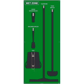 National Marker Wet Zone Shadow Board Green/Black68 X 30 Pro Series Acrylic - SB120FG