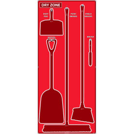 National Marker Dry Zone Shadow Board Red/Red68 X 30 ACP Aluminum Composite Panel - SB126ACP
