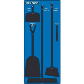National Marker Dry Zone Shadow Board Blue/Black68 X 30 Aluminum - SB132AL