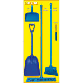 National Marker Dry Zone Shadow Board Combo Kit Yellow/Blue68 X 30 Alum Composite Panel-SBK139ACP