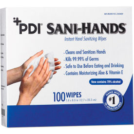 Sani Professional&#174; PDI&#174; Sani-Hands Instant Hand Sanitizing Wipes Unscented 1000/Carton