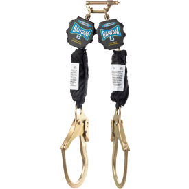 Werner&#174; 6' Bantam Twin Leg Web Self Retracting Lifeline w/ Steel Form Hook