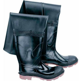 Onguard Men's 35"" Hip Wader Black Steel Toe W/Cleated Outsole PVC Size 12