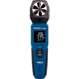 REED Vane Anemometer with Bluetooth&#174; 5.0 Connectivity 4 AAA Batteries Blue