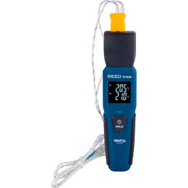REED Thermocouple Thermometer with Bluetooth&#174; 5.0 Connectivity 4 AAA Batteries Blue
