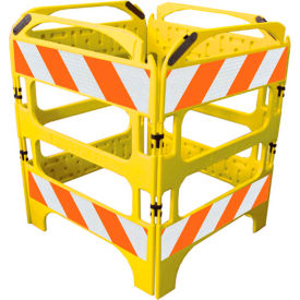 Plasticade CSP-SG-4KIT-HIP-Y Plastic Manhole Guard Nonconductive-High Intensity Prismatice Sheeting