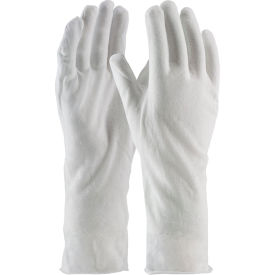 PIP&#174; 97-500/14 CleanTeam&#174; 14"" Prem Lt Weight Inspect Gloves Cotton Lisle Unhemmed Men's