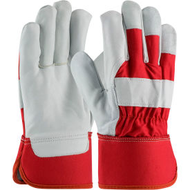 PIP Top Grain Goatskin Leather Palm Gloves Premium Grade Gunn Pattern Red L